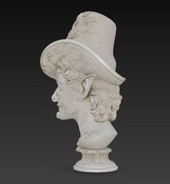 Rococo Elf Bust The Joyful Elegance of Christmas 3D print model_30