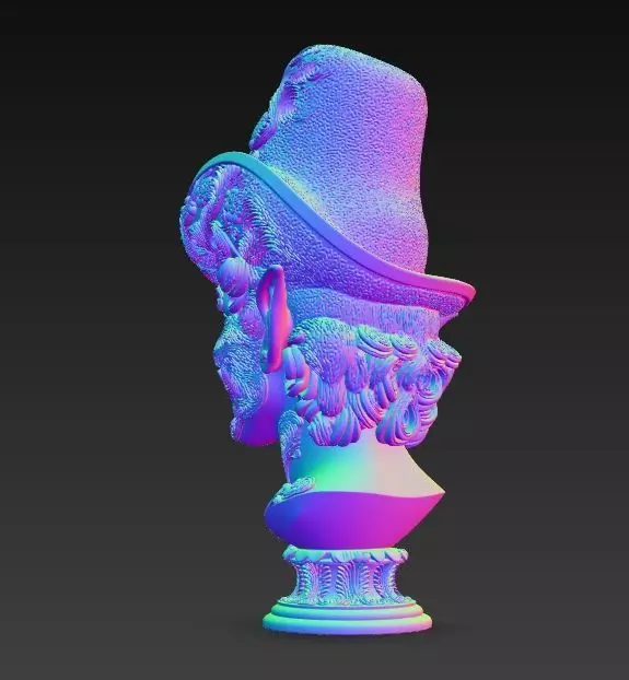 Rococo Elf Bust The Joyful Elegance of Christmas 3D print model_14