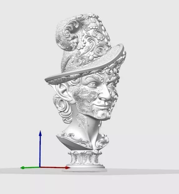 Rococo Elf Bust The Joyful Elegance of Christmas 3D print model_18