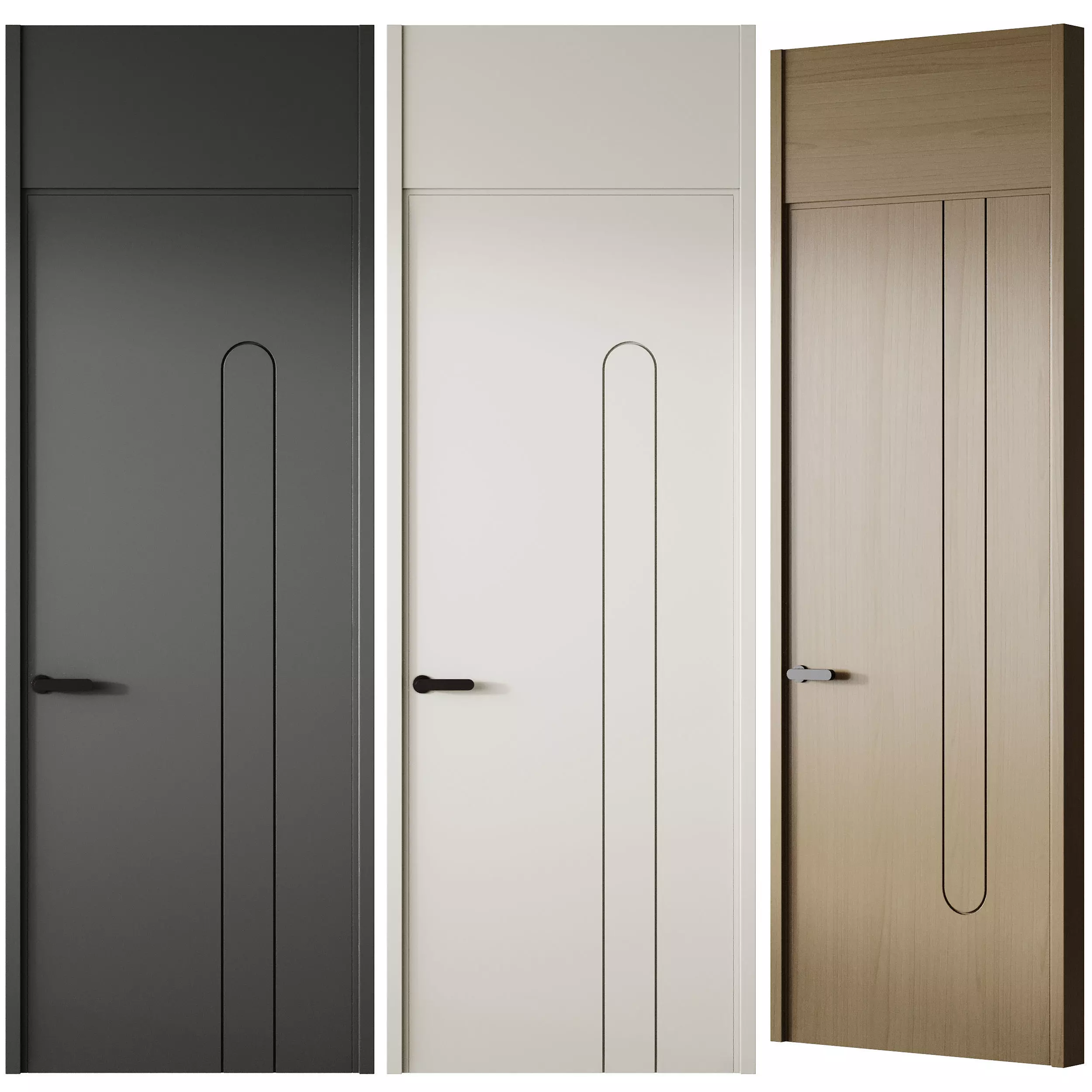 Modern Interior Door 19 3D model_0