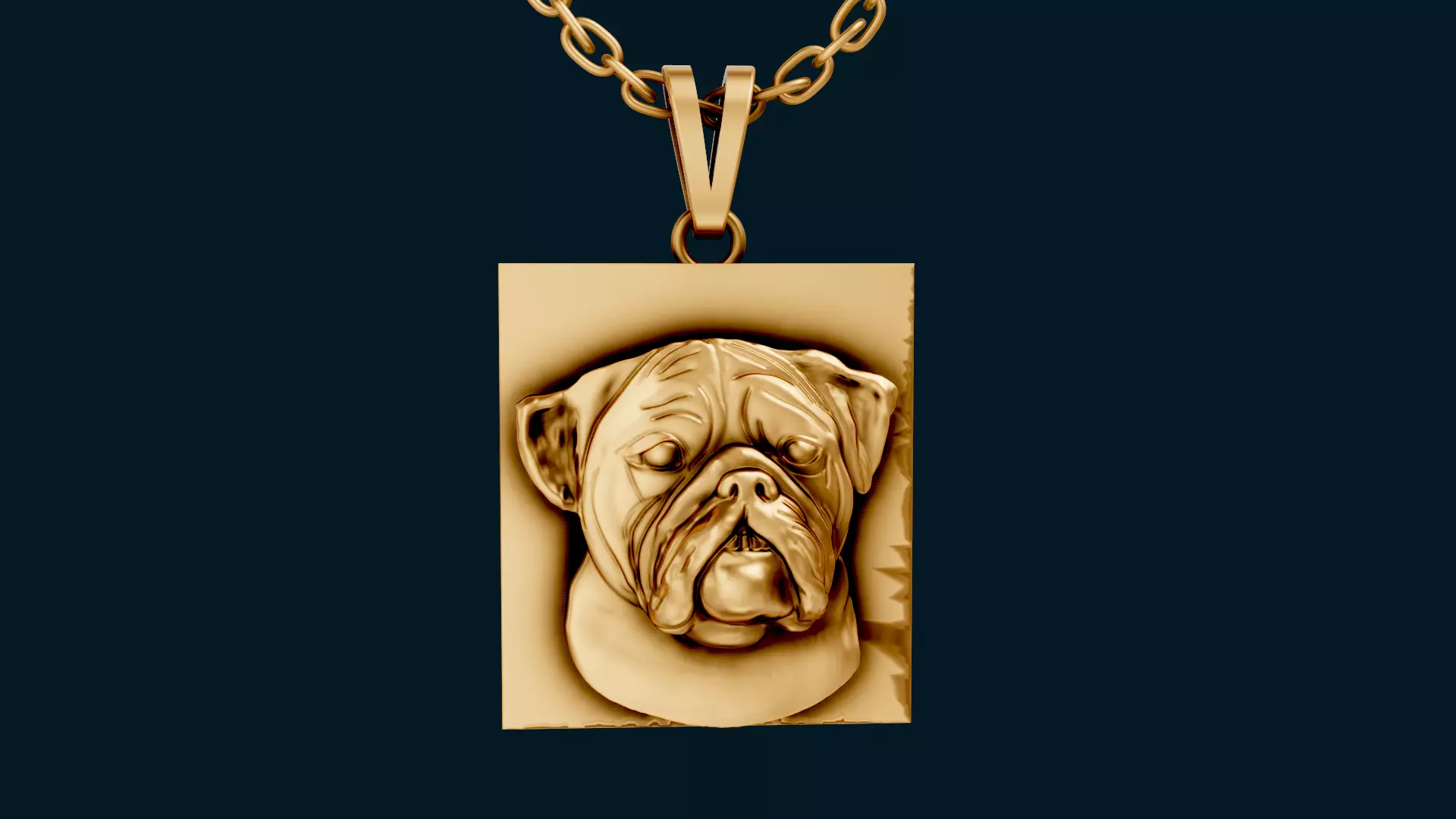 Dog Pendant luxury 3D print model