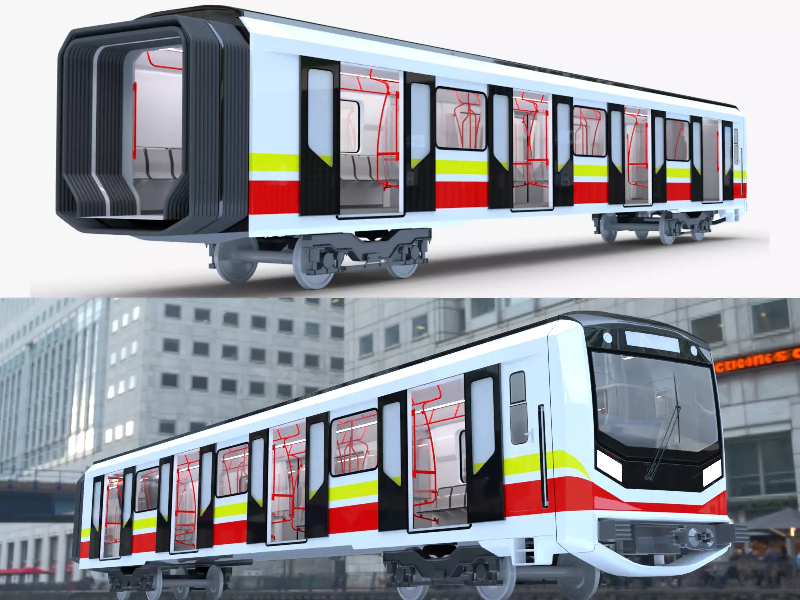 Sofia metro locomotive 3D model