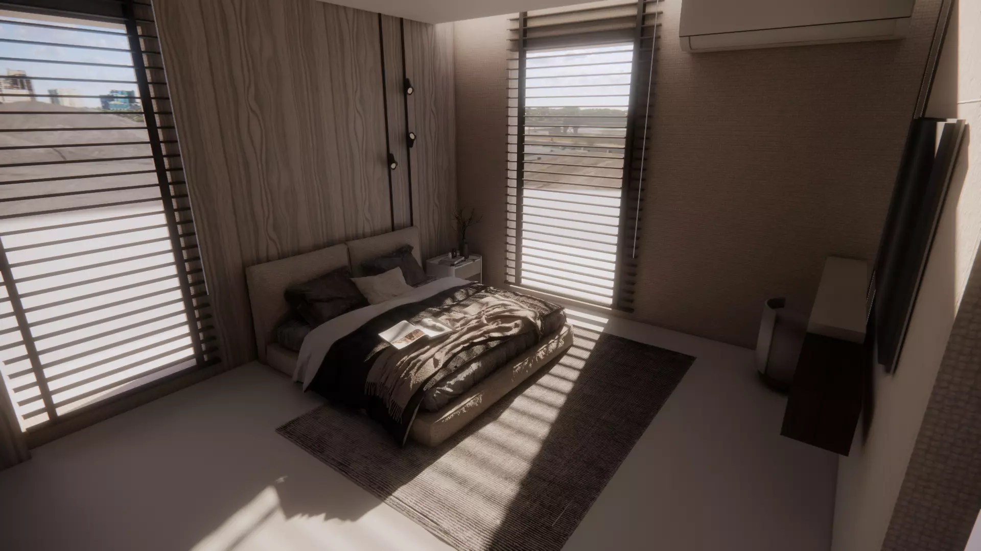 Modern Desert Penthouse Natural Materials and Clean Design Low-poly 3D model