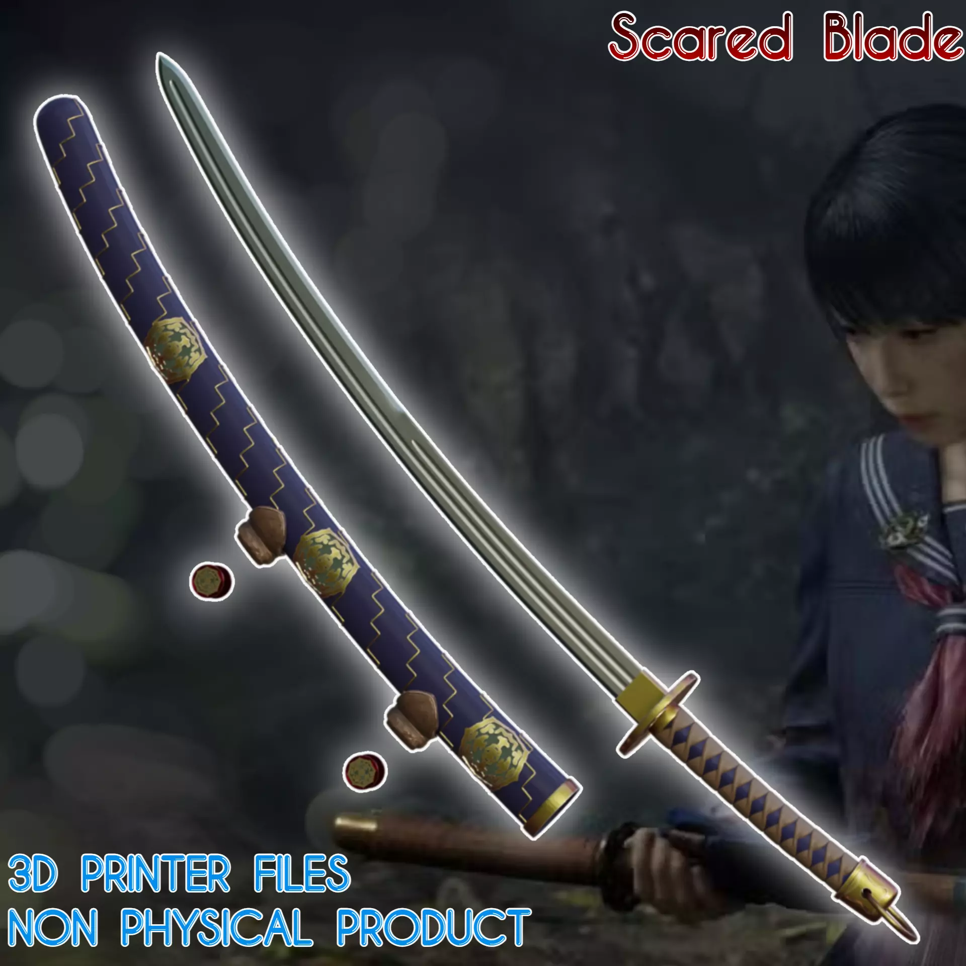 Scared Blade Cosplay Silent Hill F 3D print model_0