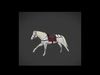 Animated White Horse with saddle Low-poly 3D model_1