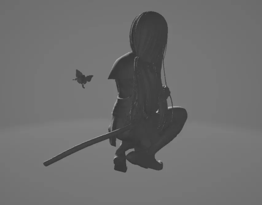 Samurai Schoolgirl 3D print model_5