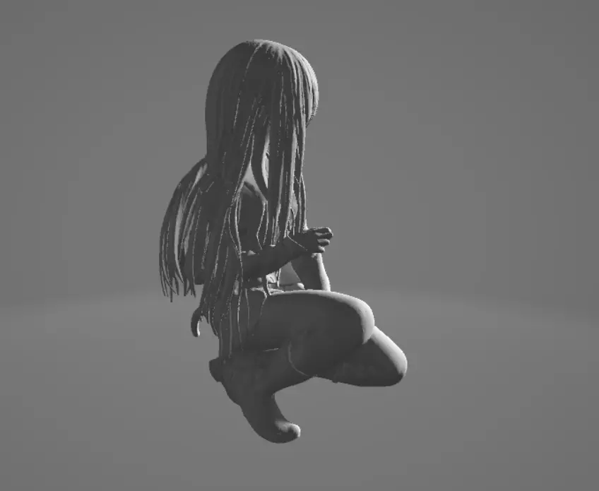 Samurai Schoolgirl 3D print model_6