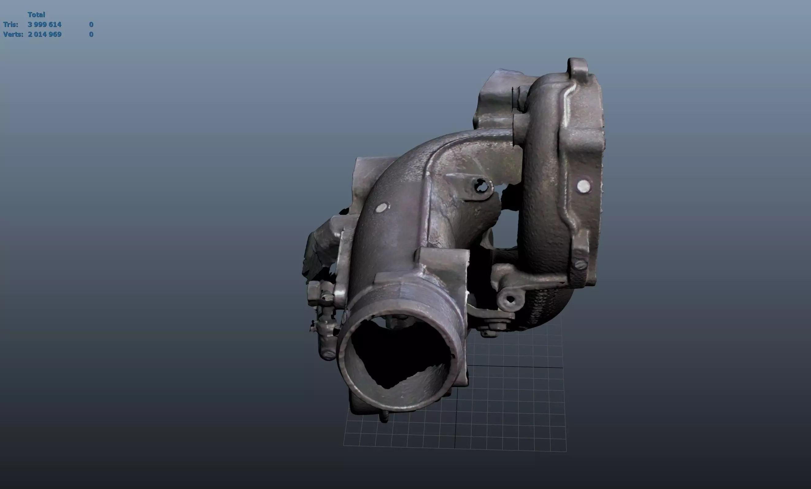 K04 turbo Golf R 2010 3d scan Low-poly 3D model_18