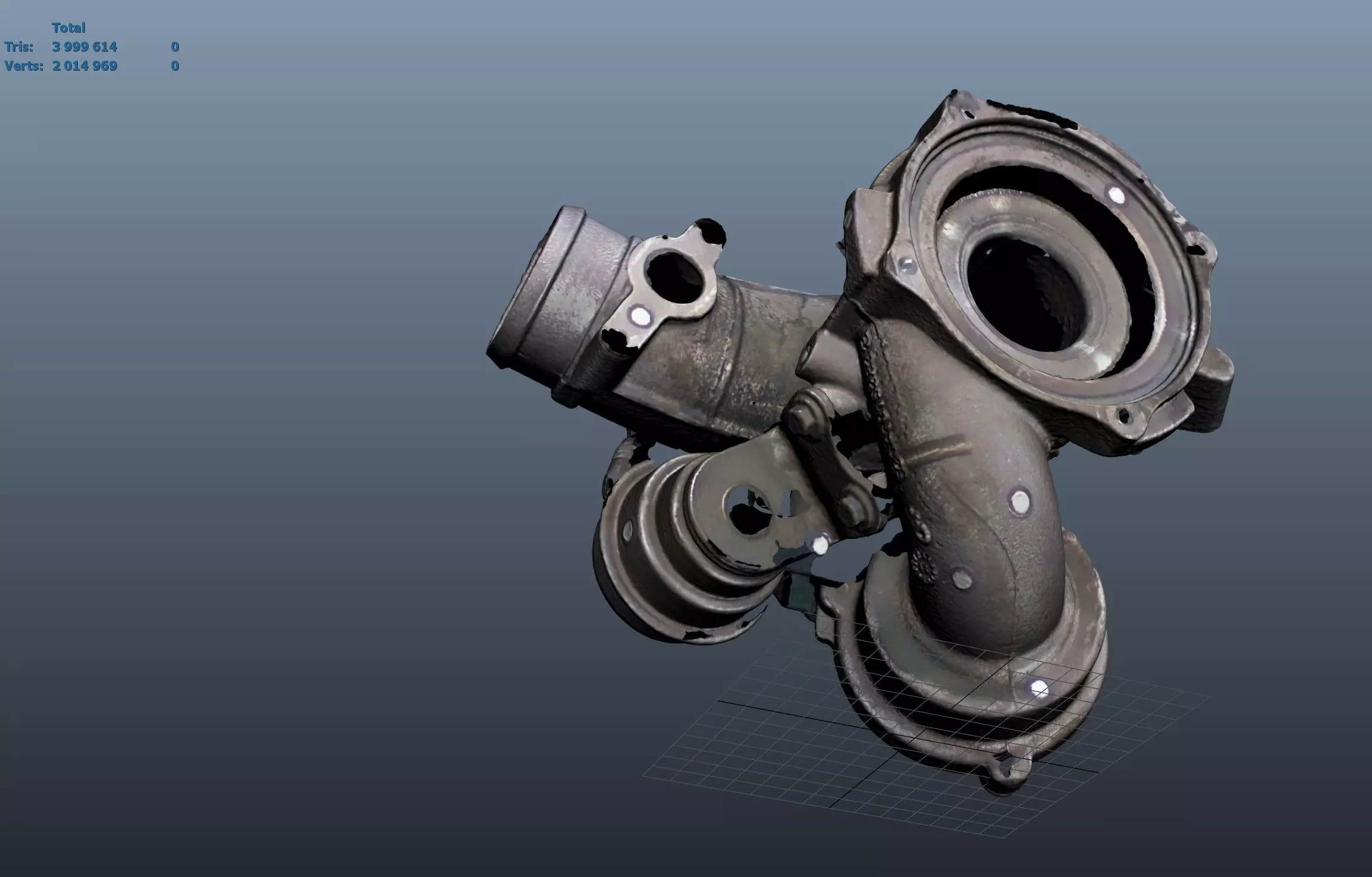 K04 turbo Golf R 2010 3d scan Low-poly 3D model_15