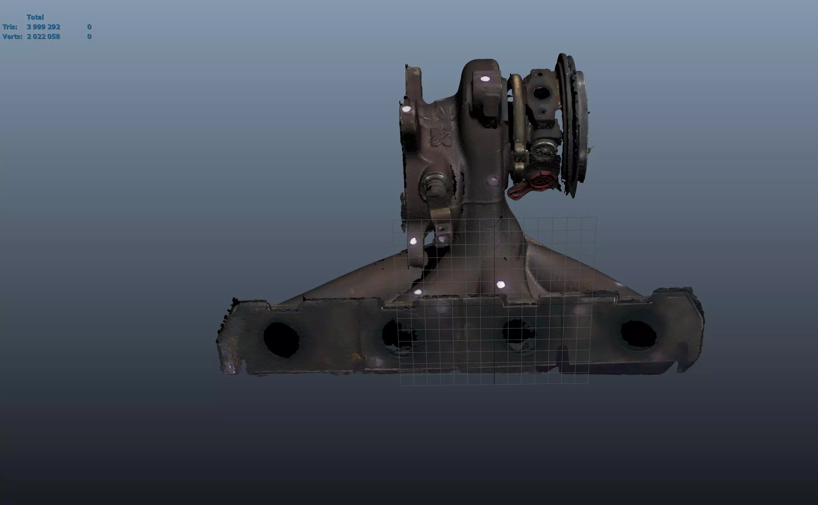 K04 turbo Golf R 2010 3d scan Low-poly 3D model_13