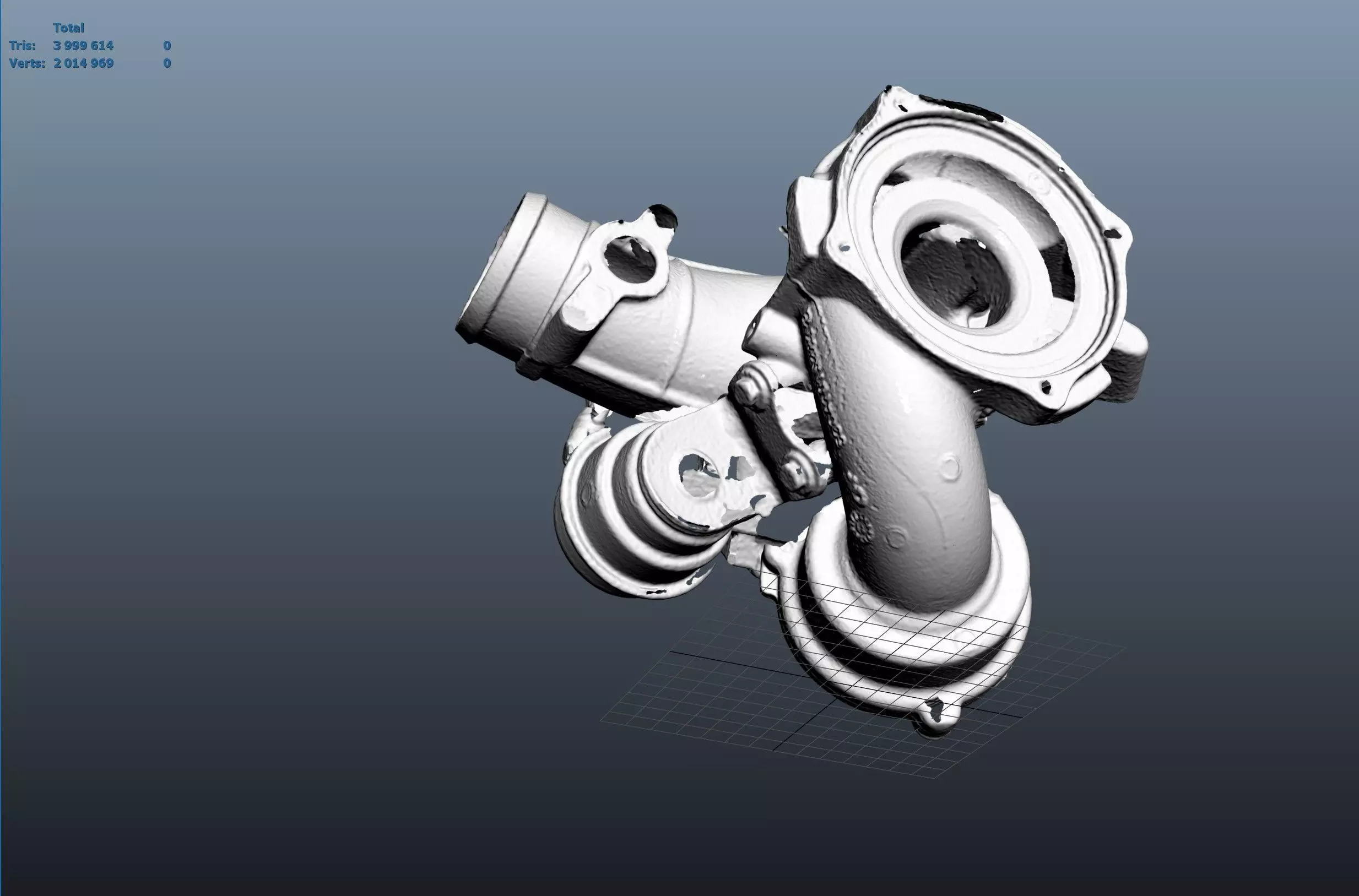 K04 turbo Golf R 2010 3d scan Low-poly 3D model_25