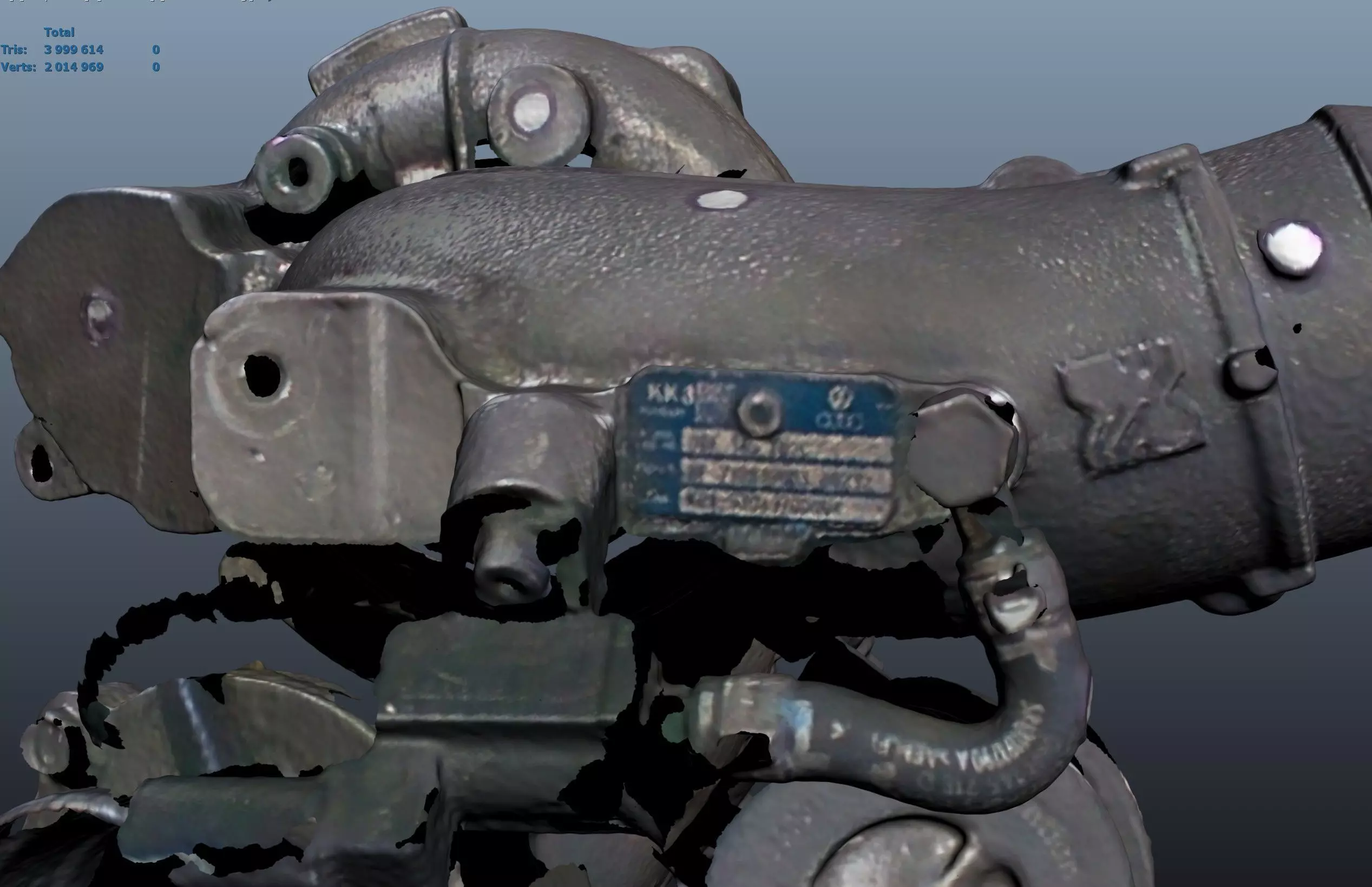 K04 turbo Golf R 2010 3d scan Low-poly 3D model_19