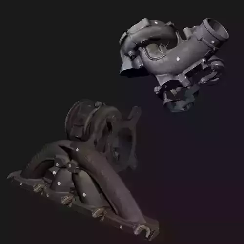 K04 turbo Golf R 2010 3d scan