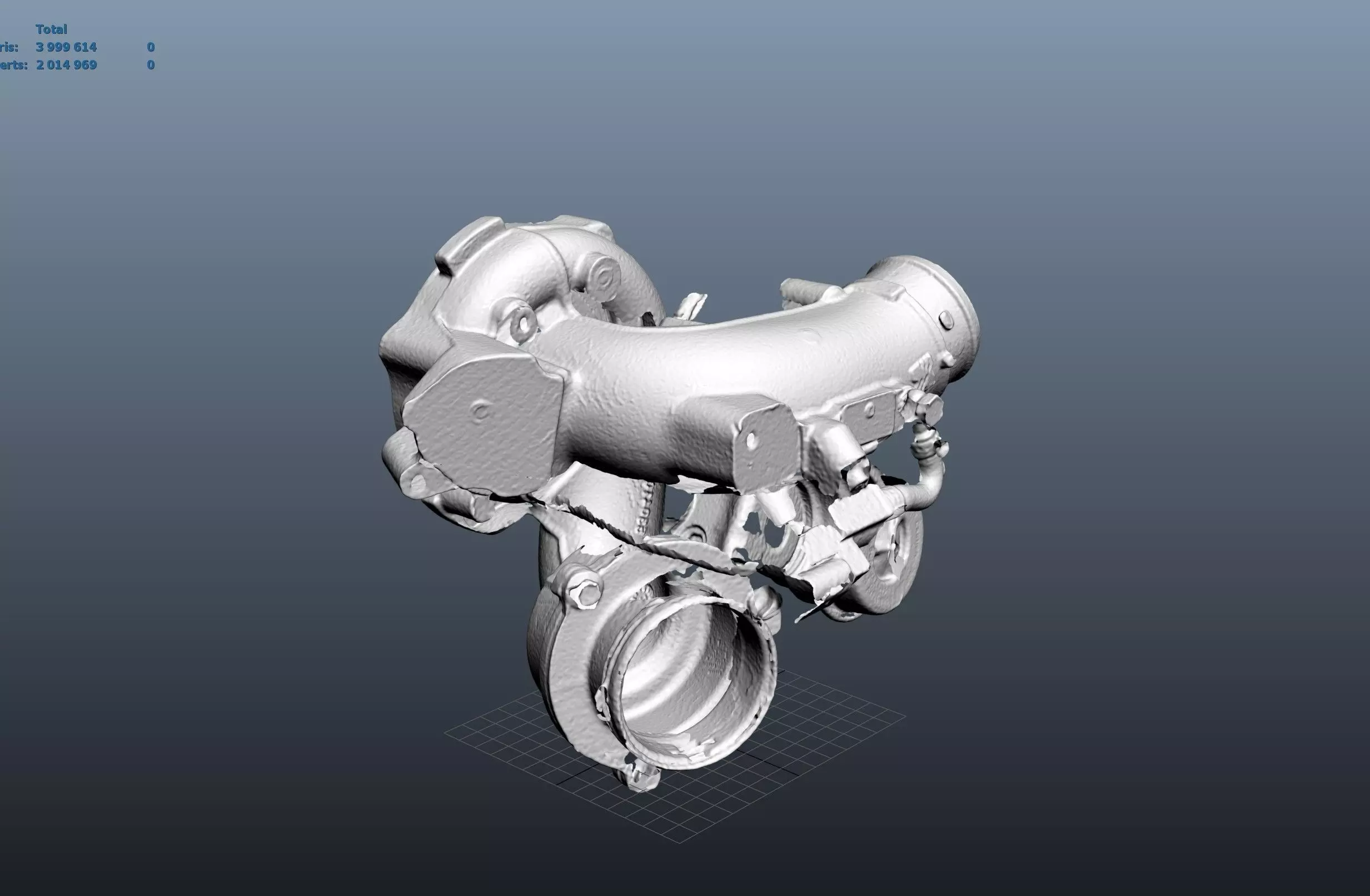 K04 turbo Golf R 2010 3d scan Low-poly 3D model_23