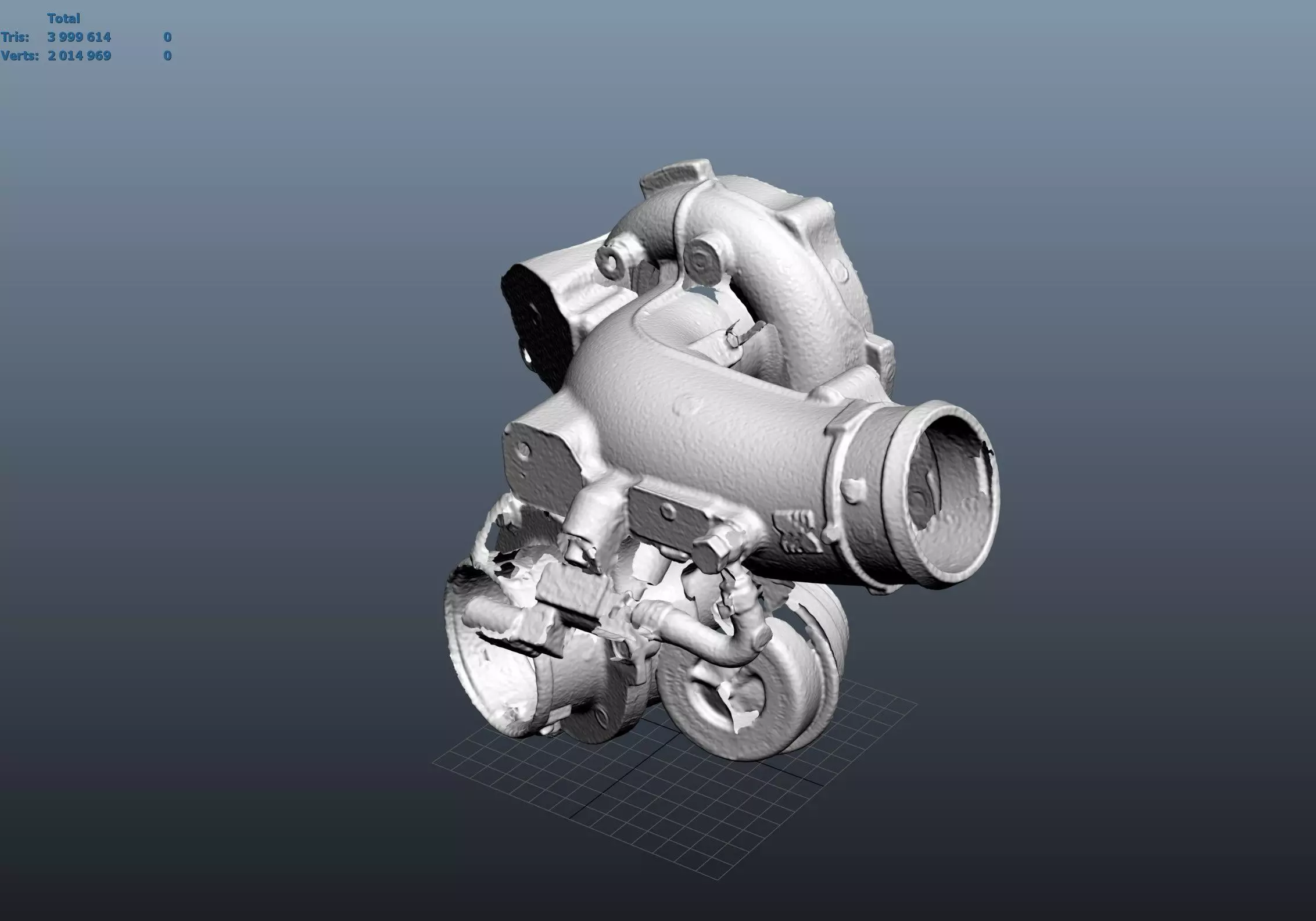 K04 turbo Golf R 2010 3d scan Low-poly 3D model_24