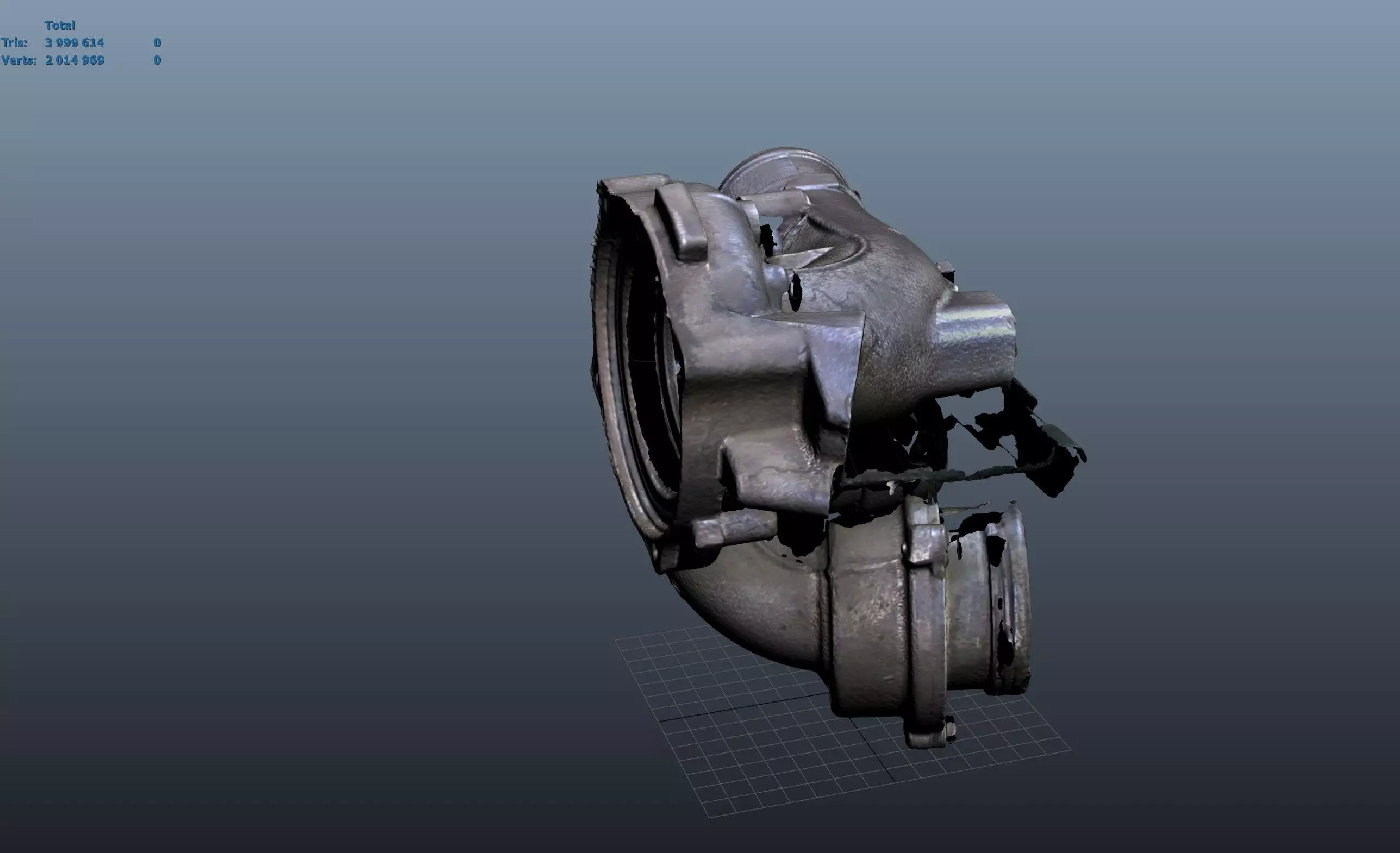 K04 turbo Golf R 2010 3d scan Low-poly 3D model_16