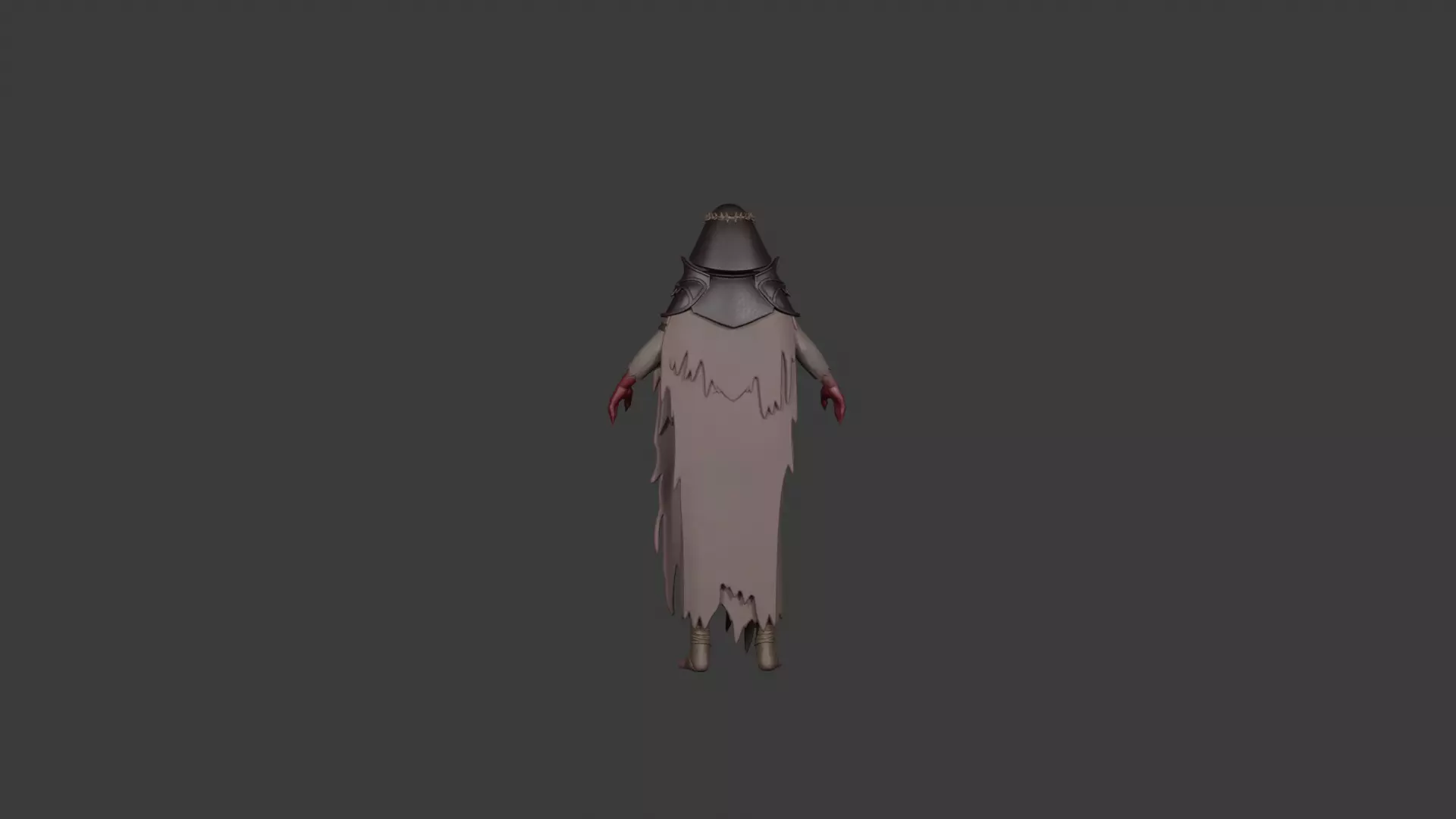 Dark Witch Fantasy 3D Character Model 3D model_1