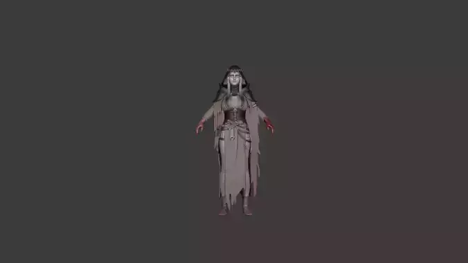 Dark Witch Fantasy 3D Character Model 3D model Dark Witch Fantasy 3D Character Model 3D model