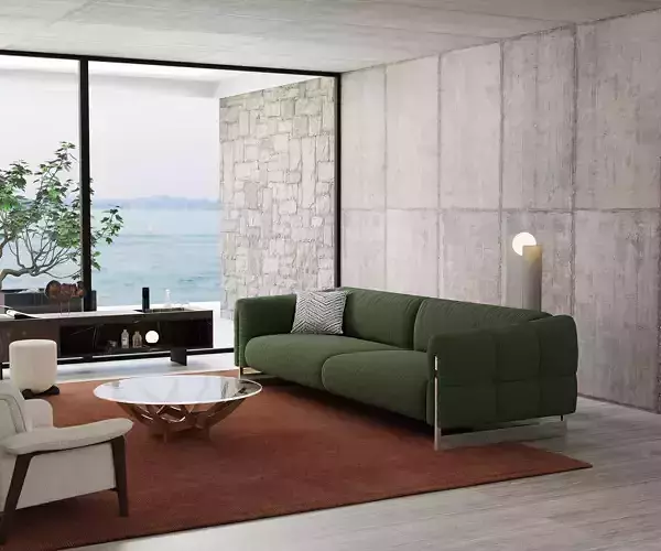 Mid Century interior scene 3D model
