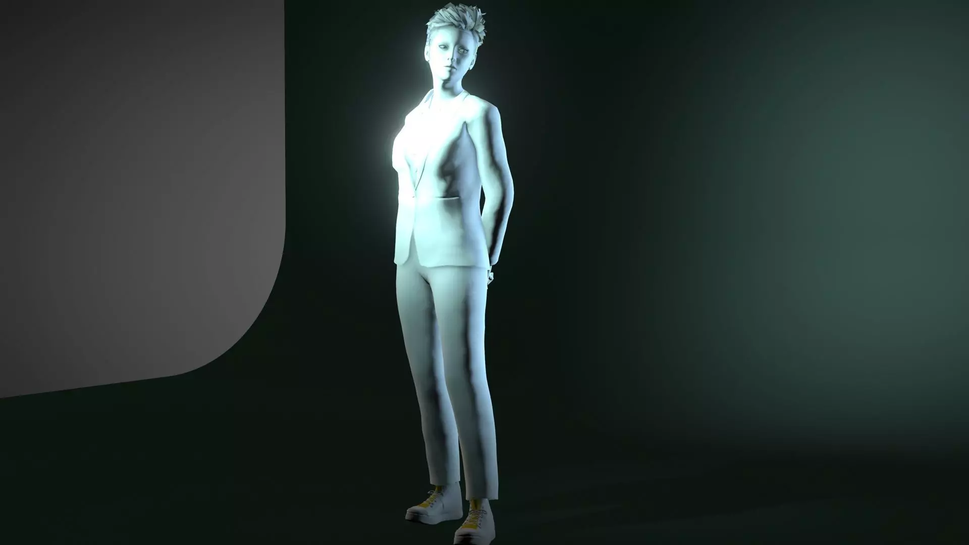 Elegant Businesswoman Realistic 3D Female Character 3D model_7