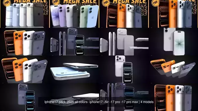 Iphone17 pack 2025 all colors- iphone17 -Air -17 pro -17 pro max