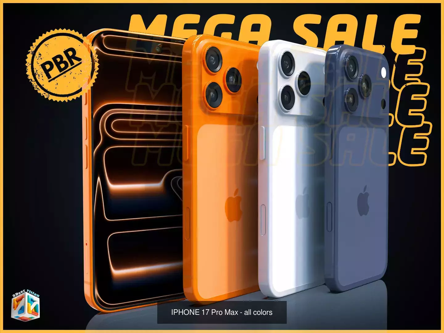 Iphone17 pack 2025 all colors- iphone17 -Air -17 pro -17 pro max 3D Model Collection_6