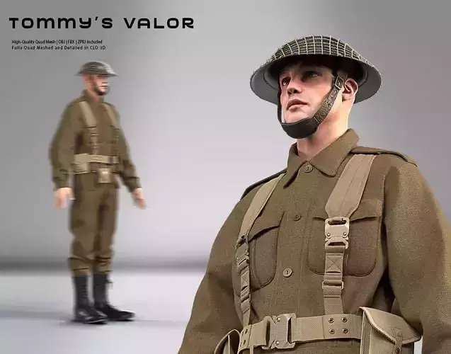 TOMMYS VALOR GB  British WWII soldier