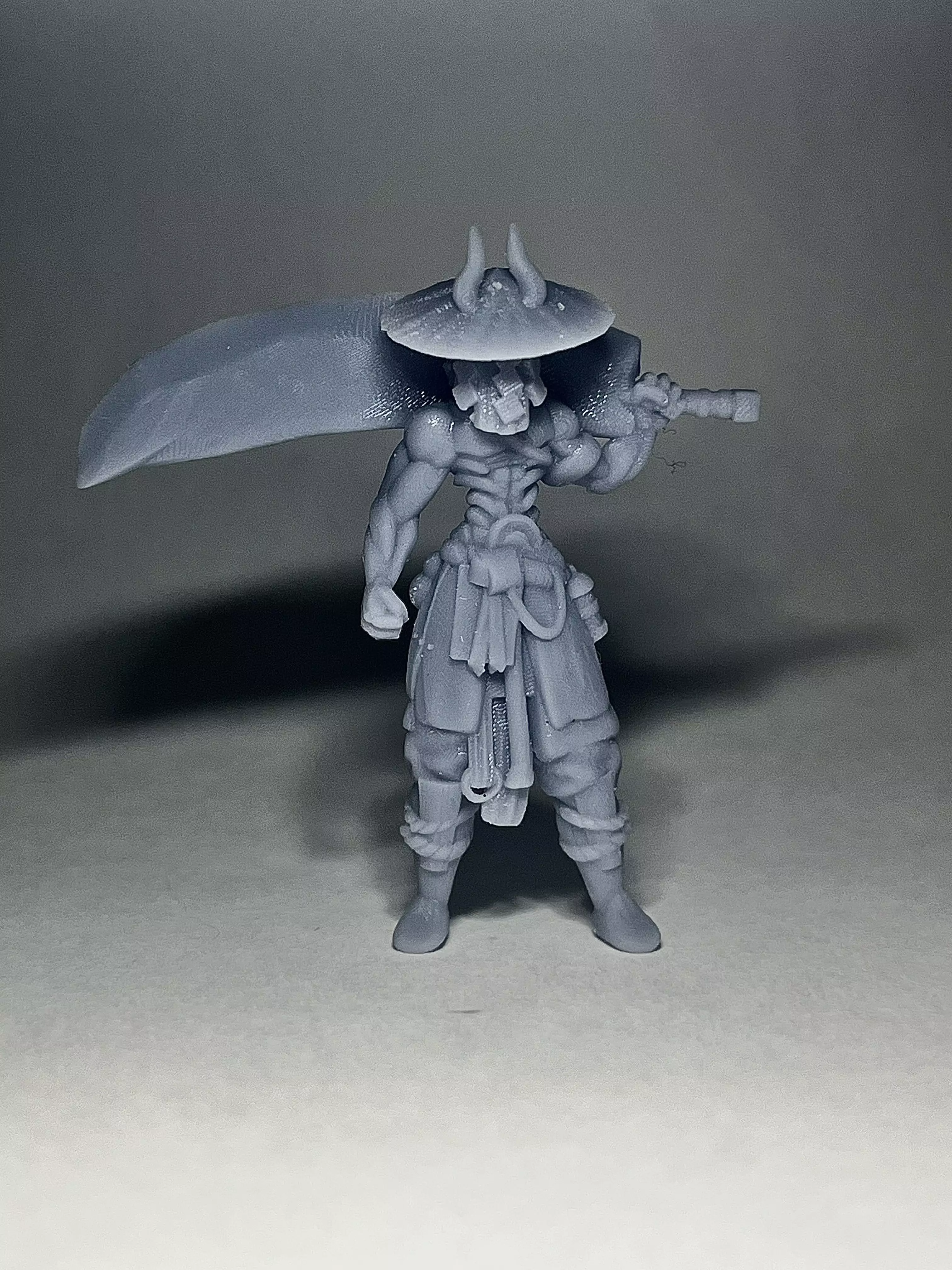 Japanese samurai demon broadsword 3D print model_0