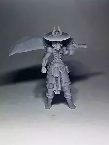 Japanese samurai demon broadsword 3D print model Japanese samurai demon broadsword 3D print model