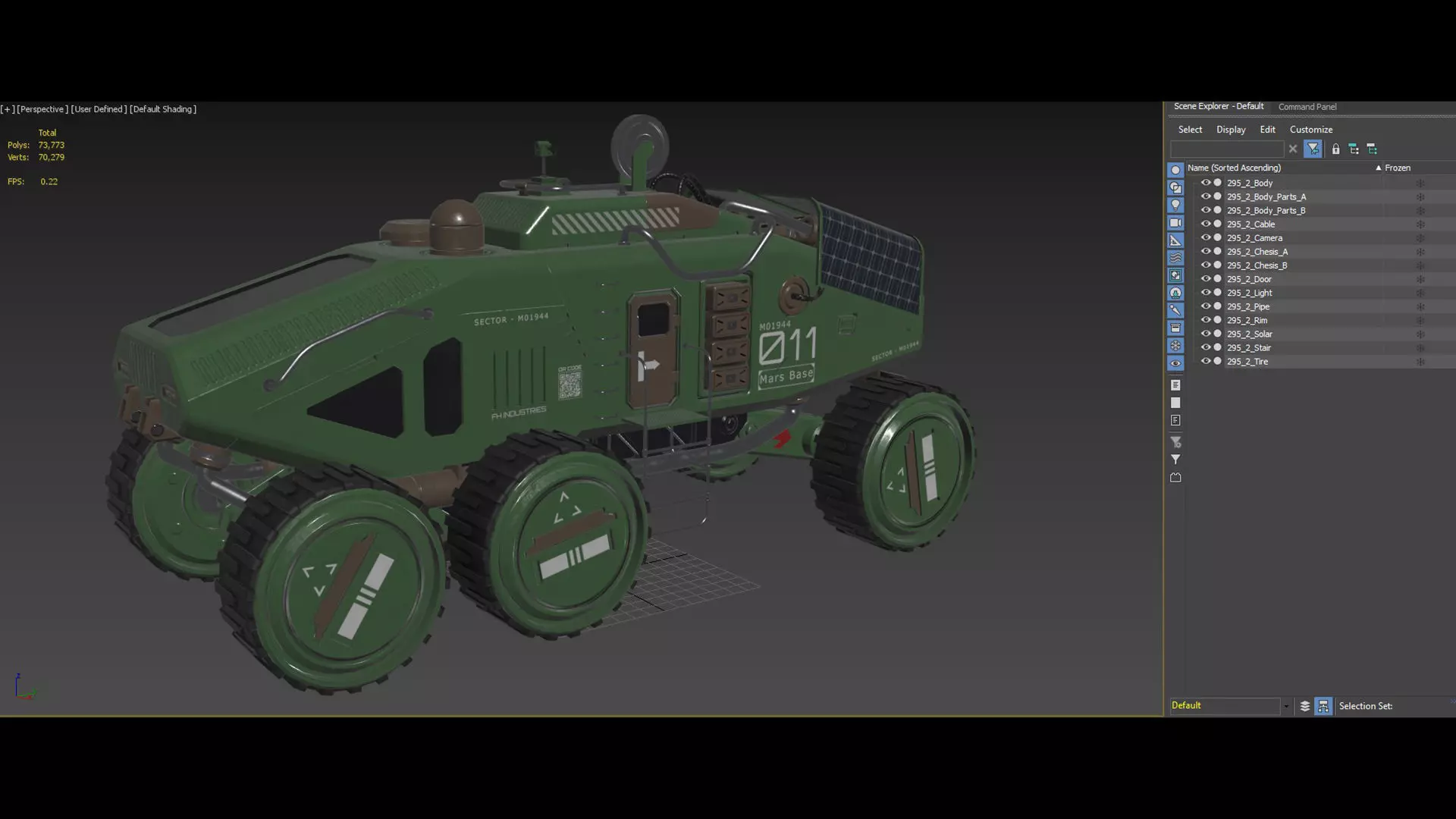 Mars Rover Concept-2-Green 3D model_25