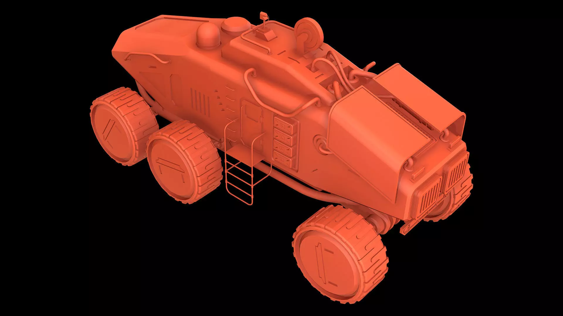 Mars Rover Concept-2-Green 3D model_22