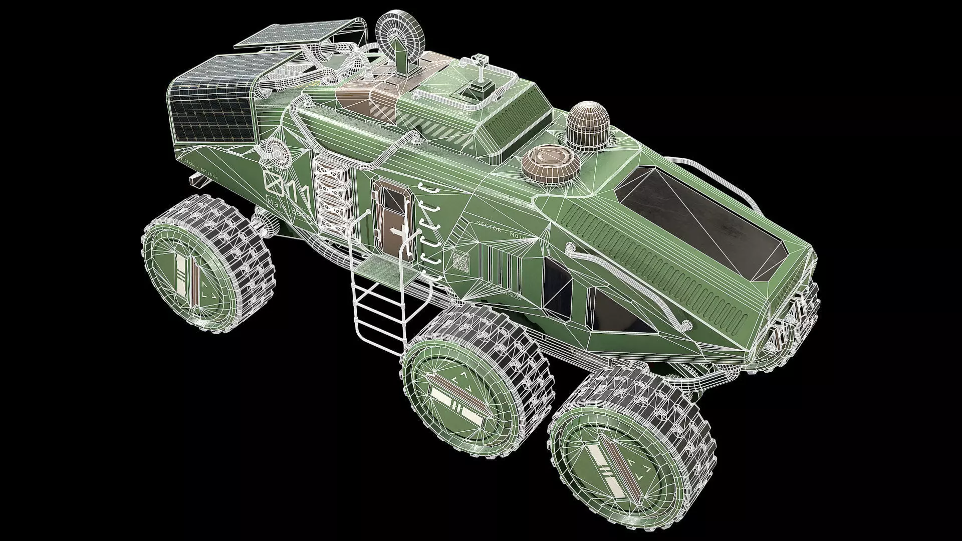 Mars Rover Concept-2-Green 3D model_14