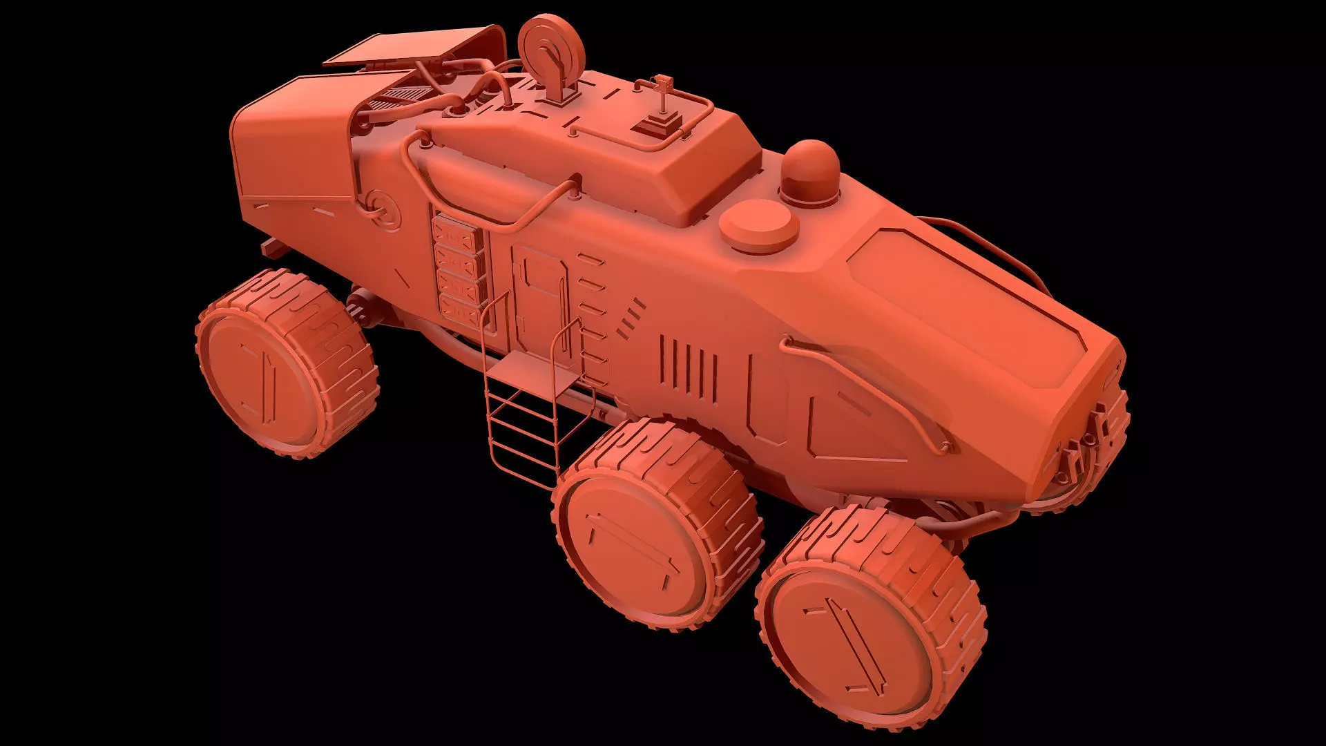 Mars Rover Concept-2-Green 3D model_21