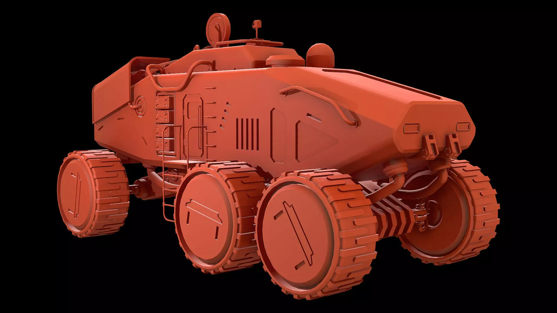 Mars Rover Concept-2-Green 3D model_20