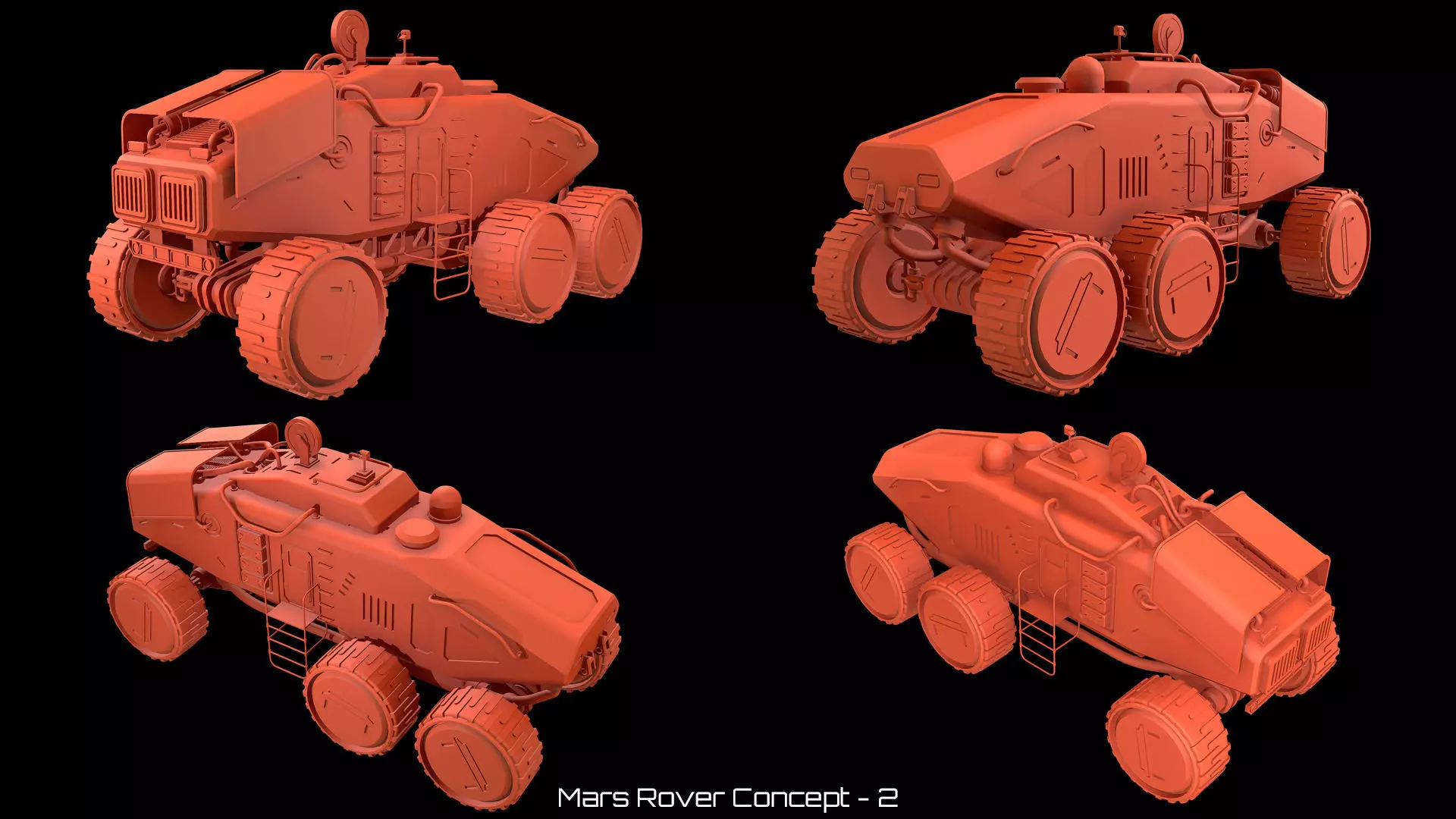 Mars Rover Concept-2-Green 3D model_23