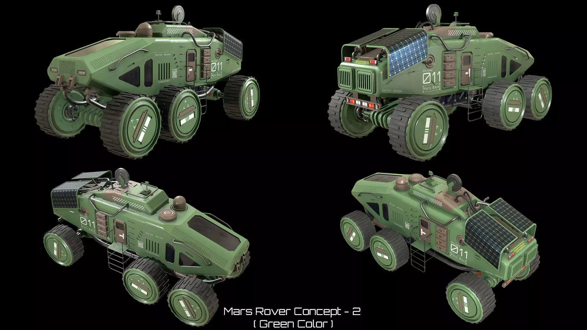 Mars Rover Concept-2-Green 3D model_9