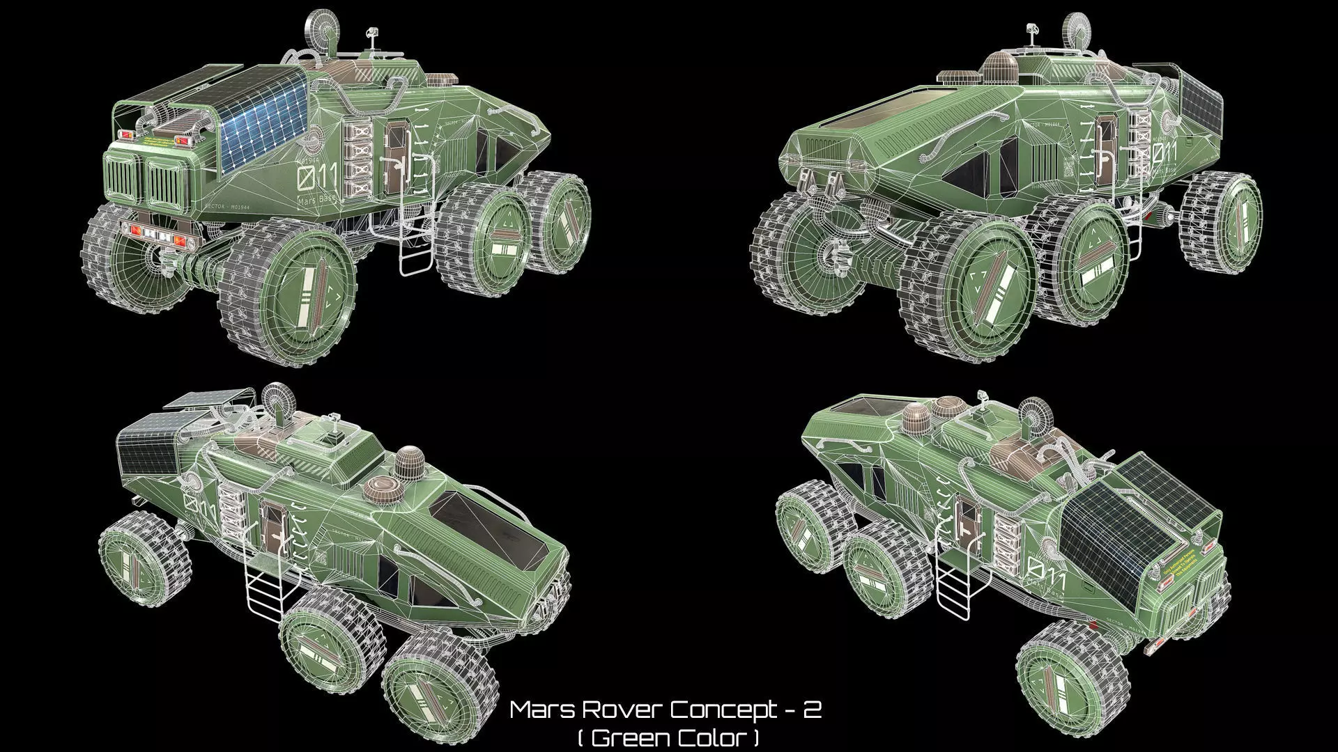 Mars Rover Concept-2-Green 3D model_16
