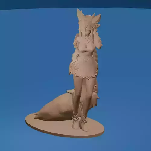 Cute Fantasy Fox Girl 3D Printable Figure