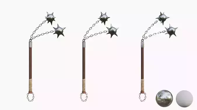 Medival Two Ball Flail