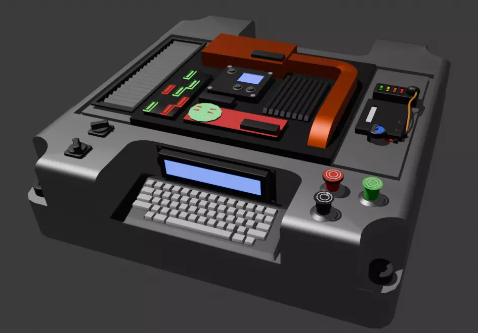 sci-fi control panel Free 3D model