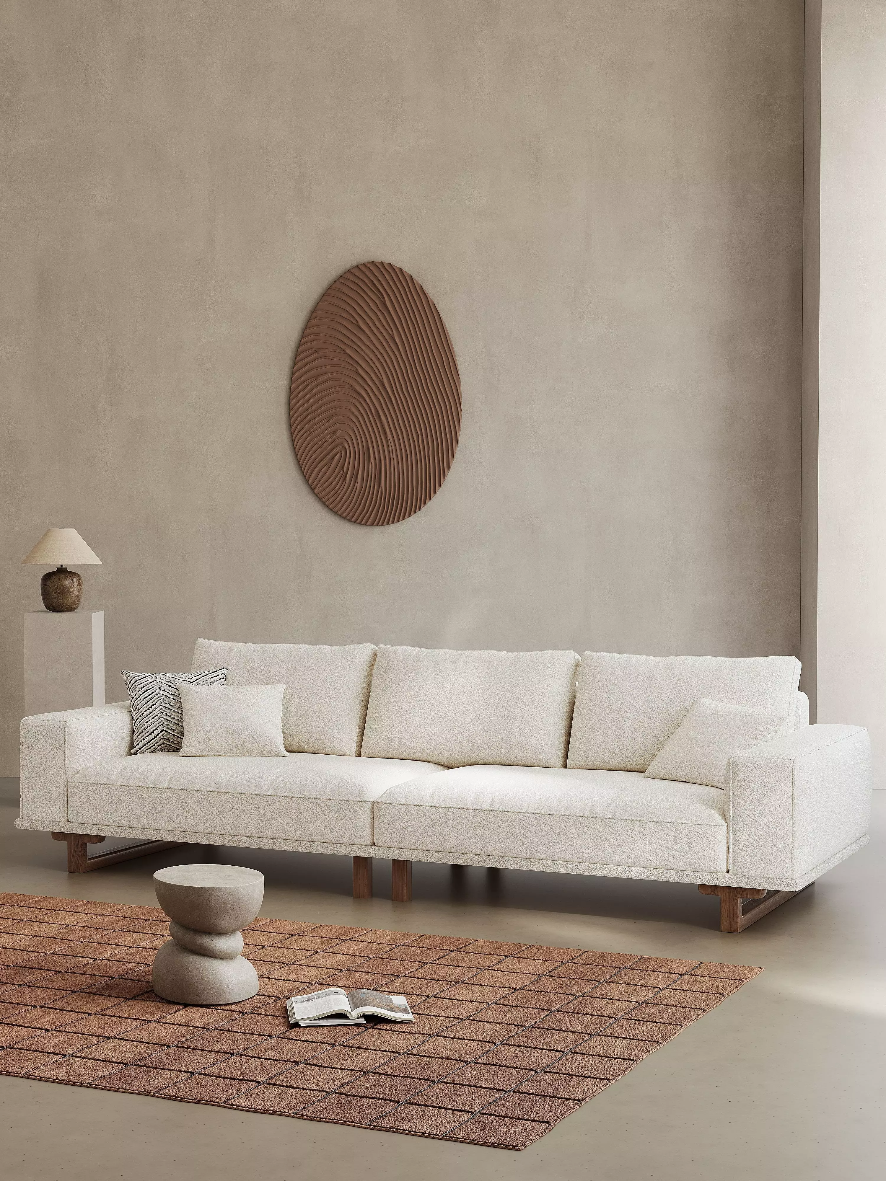 Mid Century interior scene 3D model_1