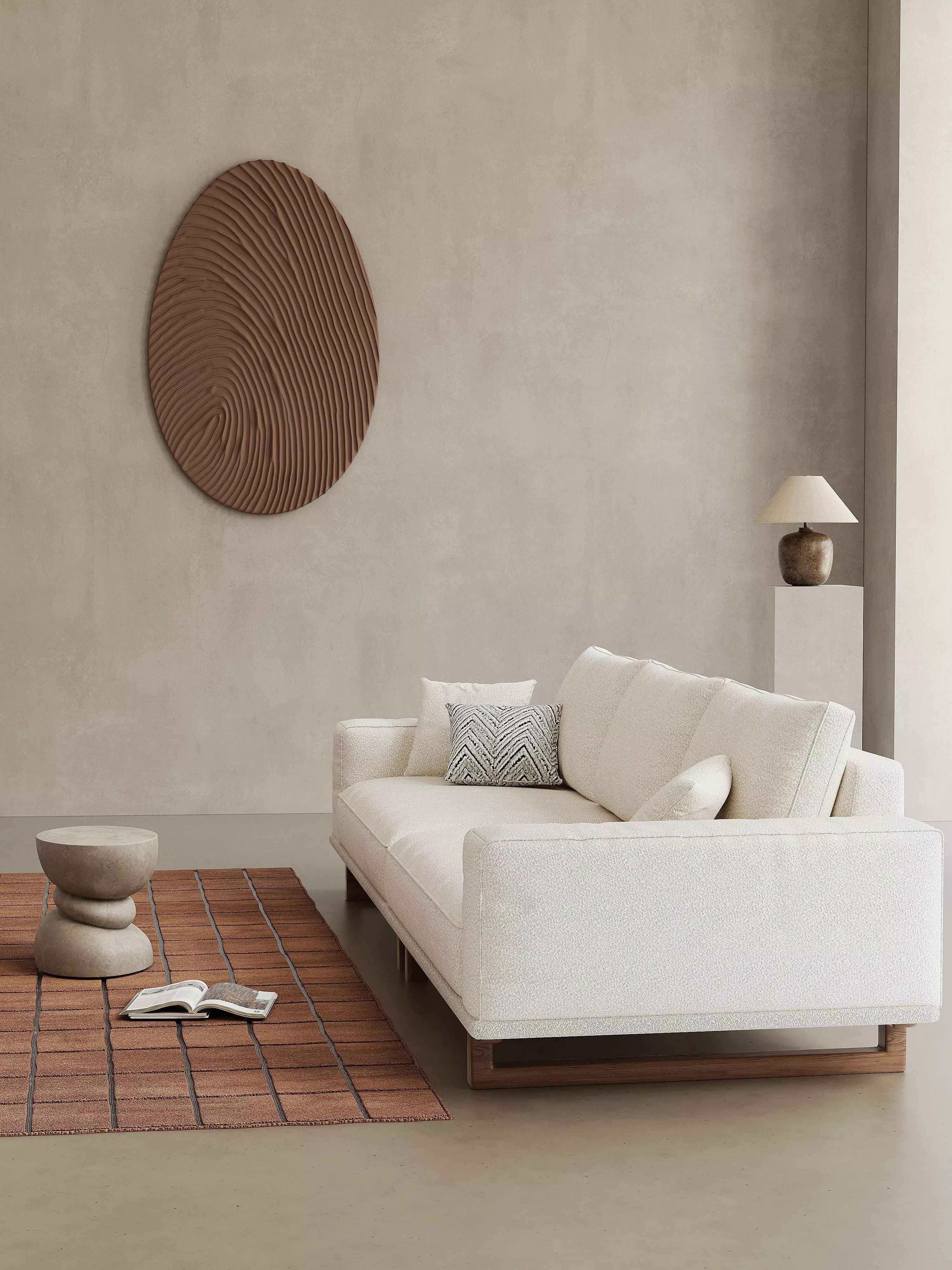 Mid Century interior scene 3D model_3