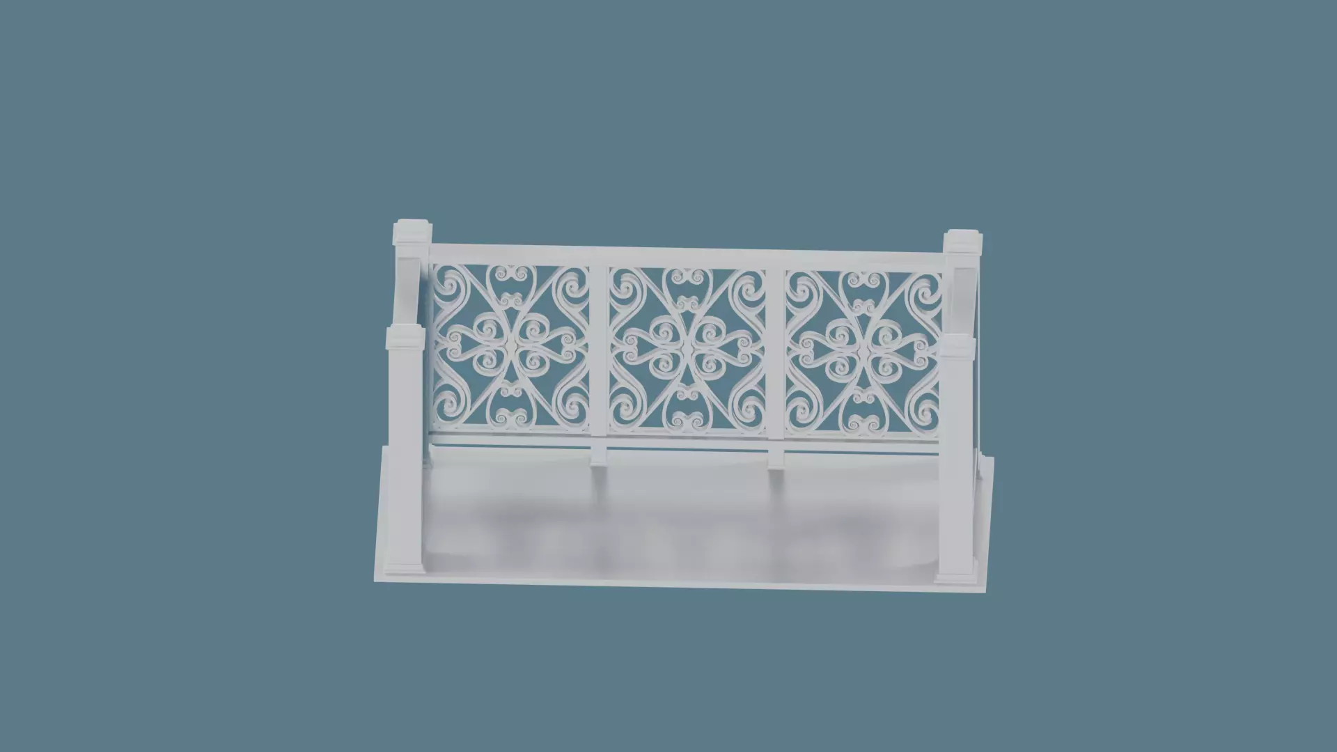Balcony Railing 3D Model 3D print model_1