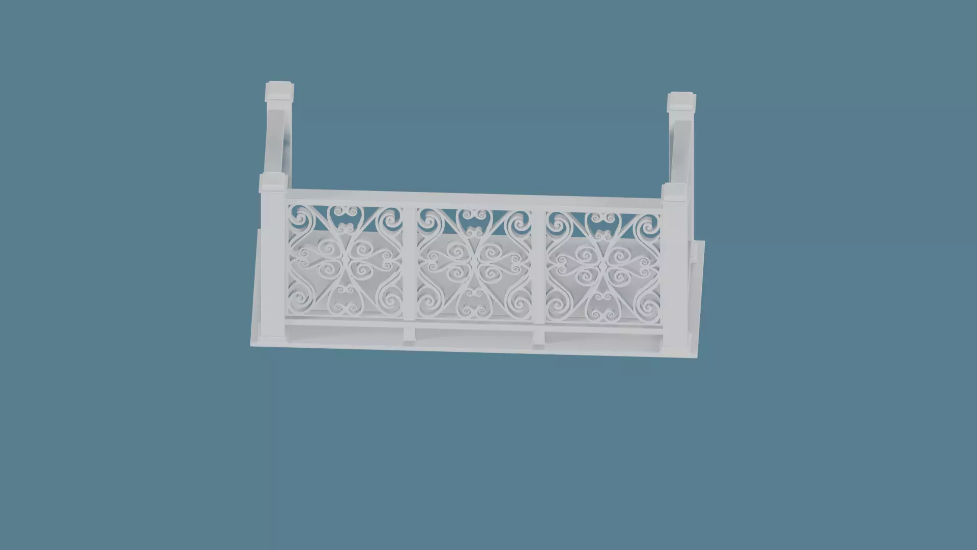 Balcony Railing 3D Model 3D print model_4