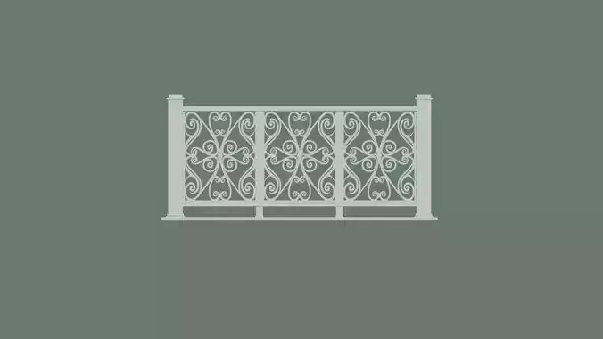 Balcony Railing 3D Model