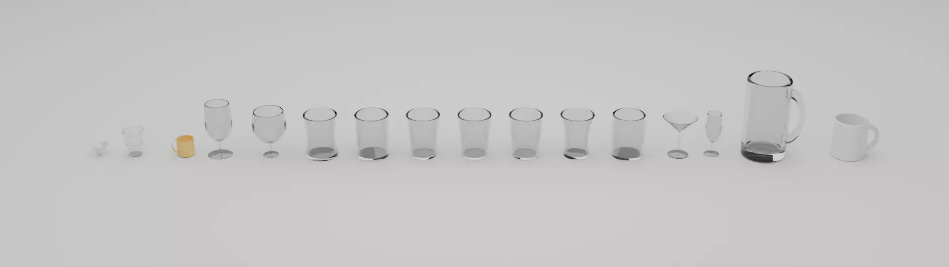 cup collection 3D model_0