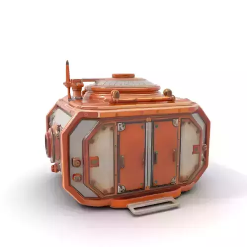 Copper Industrial Chamber model pack Low-poly 3D model