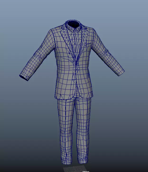 Business Executive Suit 3D Model Game Ready Low-poly 3D model_2