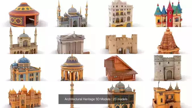 Architectural Heritage 3D Models 3D Model Collection