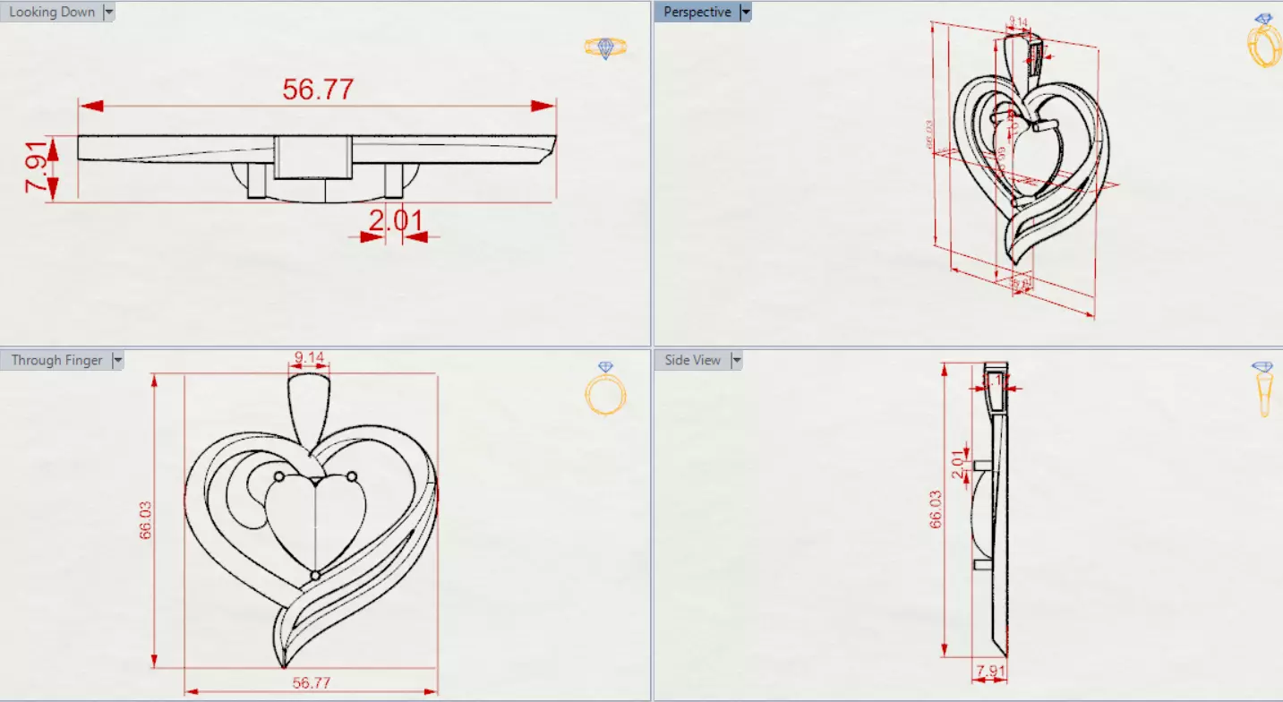 Gold stl 3dm Plaque 3D Moving Heart in Heart Frame gp0258 3D print model_20